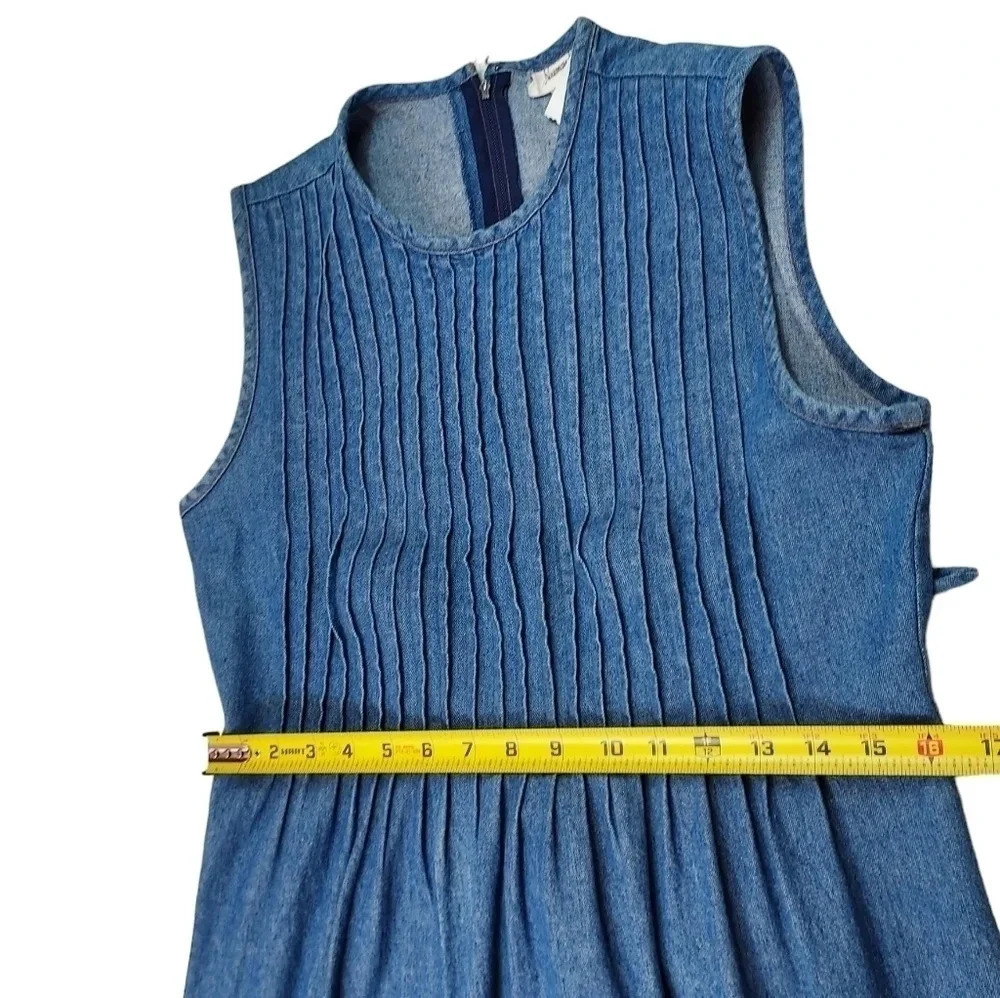 Neiman Marcus Denim Maxi Dress Size 6 - Picture 7 of 11